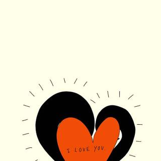 Half hearts wallpaper