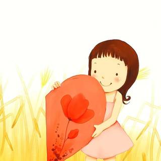 Half hearts wallpaper