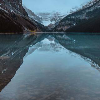 Winter lake iPhone wallpaper