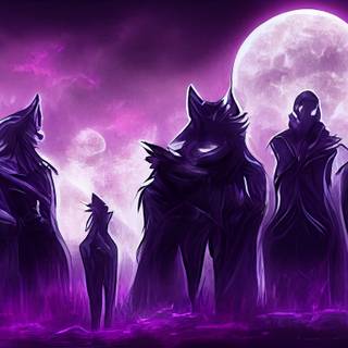 Dark anime purple wallpaper