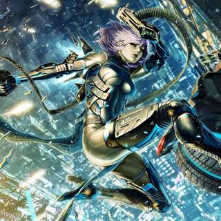 Anime girls cyber HD wallpaper