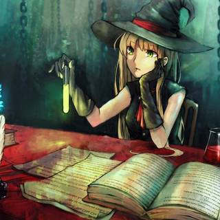 Witch anime girl wallpaper