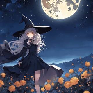 Witch anime girl wallpaper