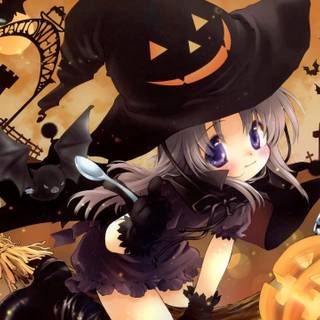 Witch anime girl wallpaper