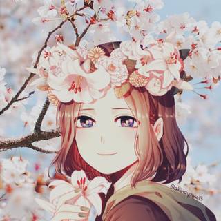 iPhone beautiful anime girl wallpaper