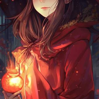 Witch anime girl wallpaper
