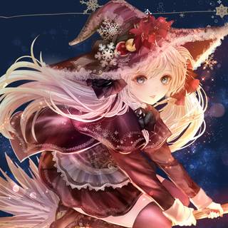 Witch anime girl wallpaper