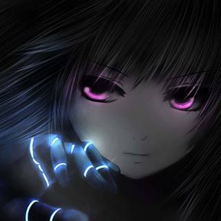 Dark anime purple wallpaper