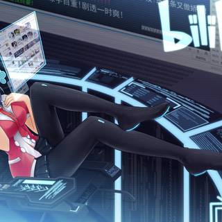 Anime girls cyber HD wallpaper