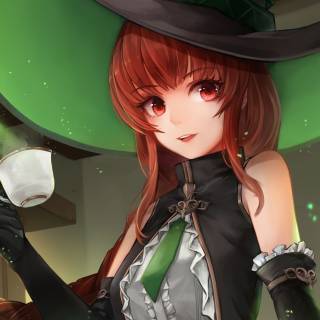 Witch anime girl wallpaper