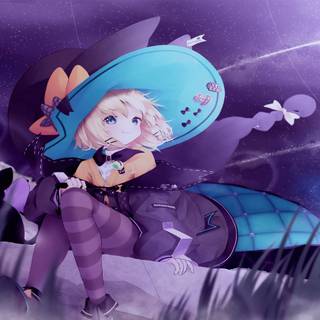 Witch anime girl wallpaper