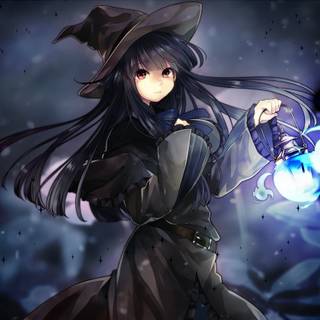 Witch anime girl wallpaper