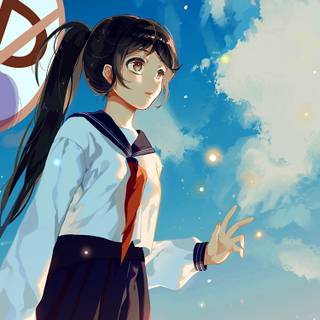 iPhone beautiful anime girl wallpaper