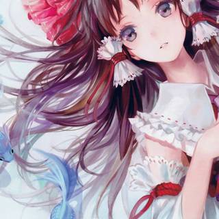 iPhone beautiful anime girl wallpaper