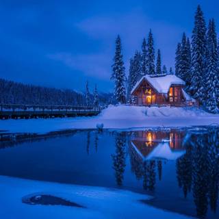 Winter landscape laptop wallpaper