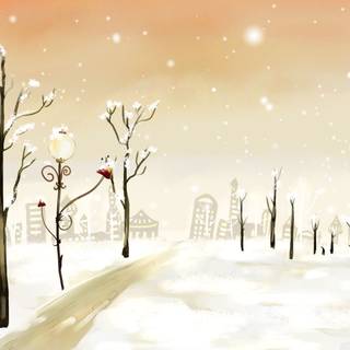 Winter simple cute wallpaper