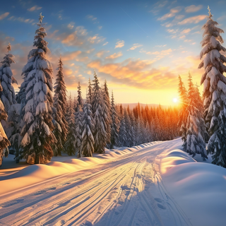 Winter landscape laptop wallpaper