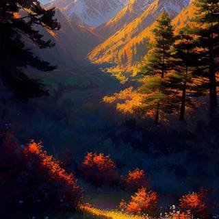 Valley autumn wallpaper