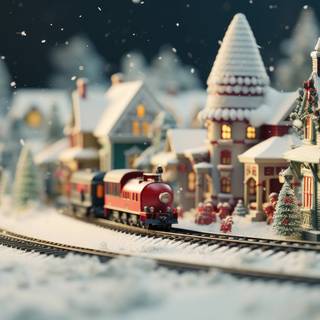 Xmas village wallpaper