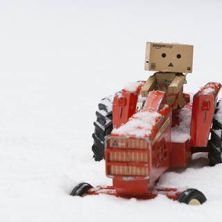 Winter tractors wallpaper