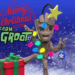 Groot Xmas wallpaper
