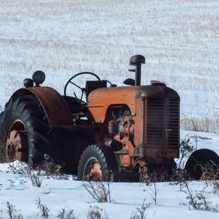 Winter tractors wallpaper