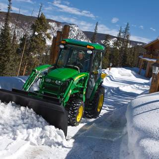 Winter tractors wallpaper