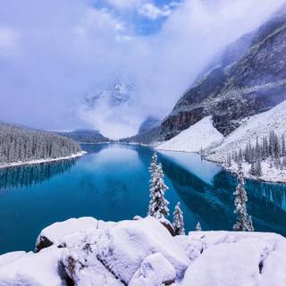 Winter landscape laptop wallpaper