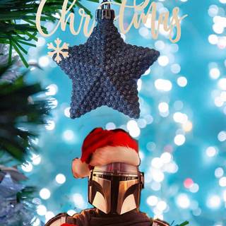 Mandalorian Xmas wallpaper