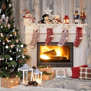 Xmas fireplace wallpaper