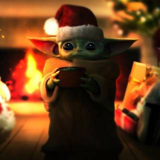 Mandalorian Xmas wallpaper
