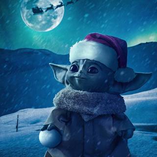Mandalorian Xmas wallpaper