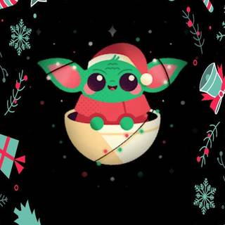 Mandalorian Xmas wallpaper