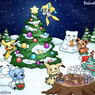 Pokémon Merry Christmas wallpaper