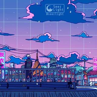 iPhone lofi art wallpaper