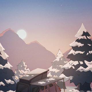 Lofi winter iPhone wallpaper