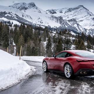 Ferrari winter wallpaper