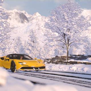 Ferrari winter wallpaper