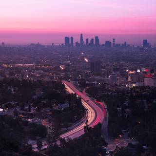 Los Angeles sunset 4k wallpaper