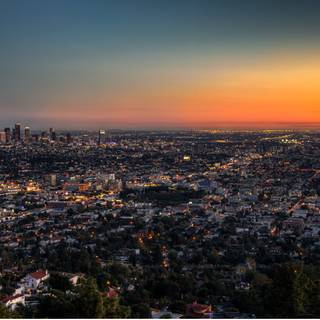 Los Angeles sunset 4k wallpaper