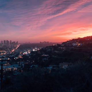 Los Angeles sunset 4k wallpaper
