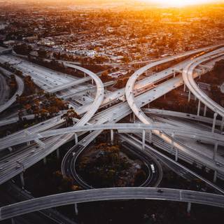 Los Angeles sunset 4k wallpaper