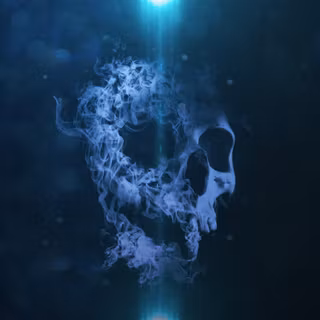Blue skull 4k wallpaper