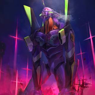 Neon anime phone wallpaper