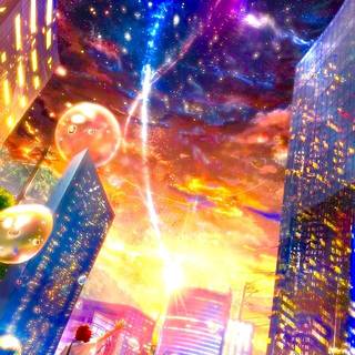 Neon anime phone wallpaper