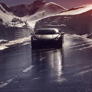 Black Lamborghini iPhone wallpaper