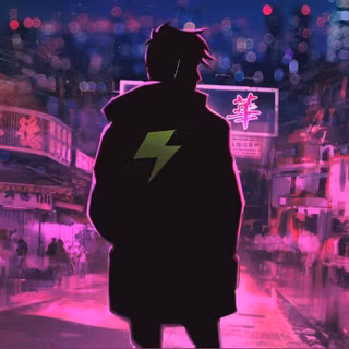 Neon anime PC wallpaper