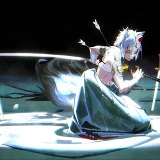 Samurai fox wallpaper