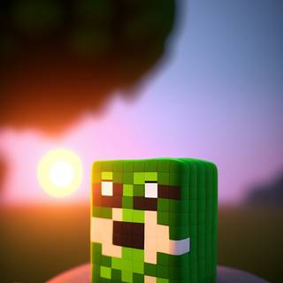 Minecraft Creeper phone wallpaper