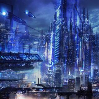 Blue Cyberpunk wallpaper